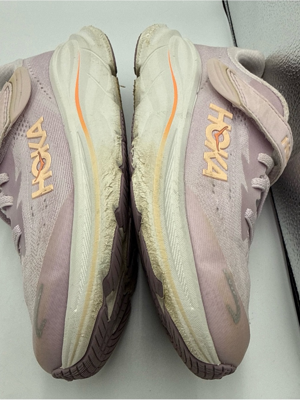 Hoka Kids' Pale Lavender and Peach Accent Sneakers - Picture 4 of 8